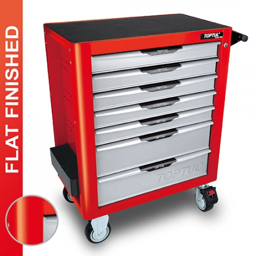 W/7-Drawer Tool Trolley -320PCS Mechanical Tool Set (PRO-PLUS SERIES) RED - Flat Finished