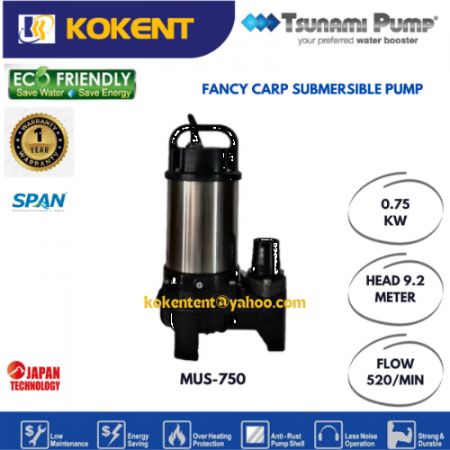 TSUNAMI FANCY CARP SUBMERSIBLE PUMP MUS750