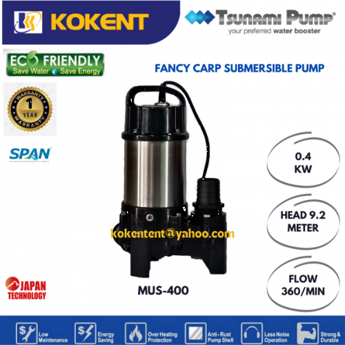 TSUNAMI FANCY CARP SUBMERSIBLE PUMP MUS400