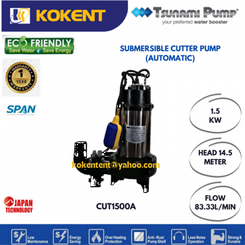 TSUNAMI SUBMERSIBLE CUTTER PUMP (AUTOMATIC) CUT1500A