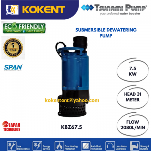 TSUNAMI SUBMERSIBLE DEWATERING PUMP (10HP) KBZ67.5