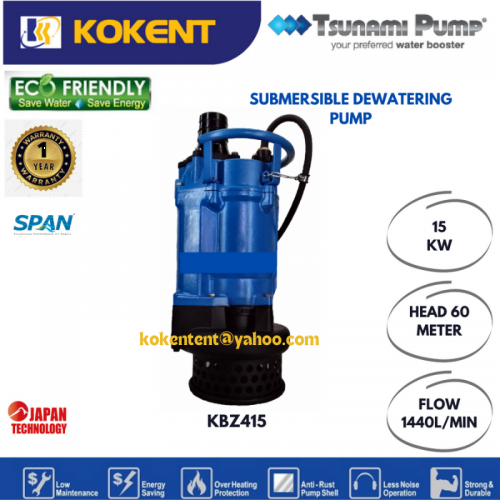 TSUNAMI SUBMERSIBLE DEWATERING PUMP (20HP) KBZ415