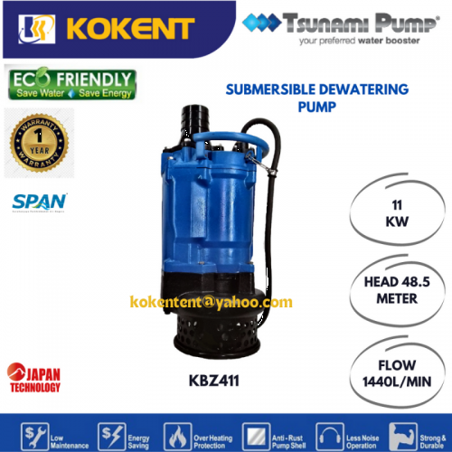 TSUNAMI SUBMERSIBLE DEWATERING PUMP (15HP) KBZ411