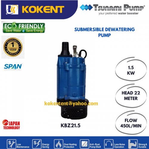 TSUNAMI SUBMERSIBLE DEWATERING PUMP (2HP) KBZ21.5