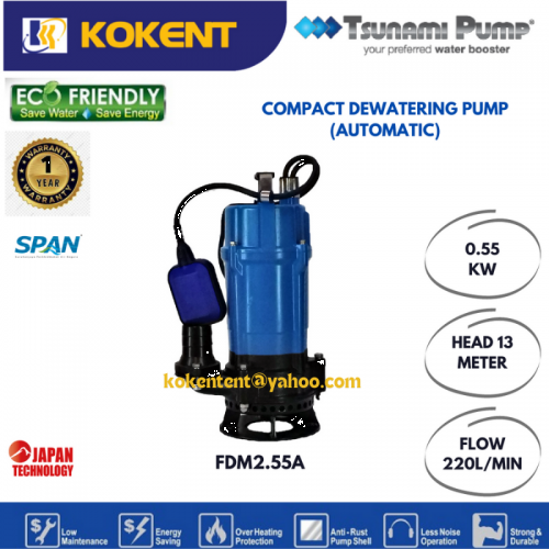 TSUNAMI COMPACT DEWATERING PUMP (AUTOMATIC) FDM2.55A