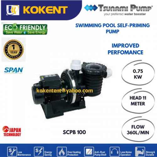 TSUNAMI SWIMMING POOL SELF-PRIMING PUMP SCPB100