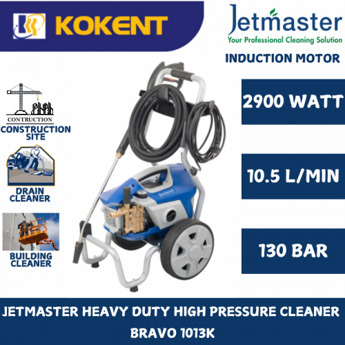 JETMASTER HEAVY DUTY HIGH PRESSURE CLEANER BRAVO 1013K