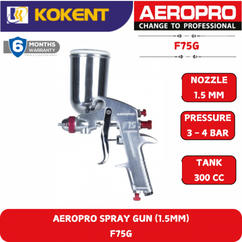 AEROPRO SPRAY GUN F75G (GRAVITY)