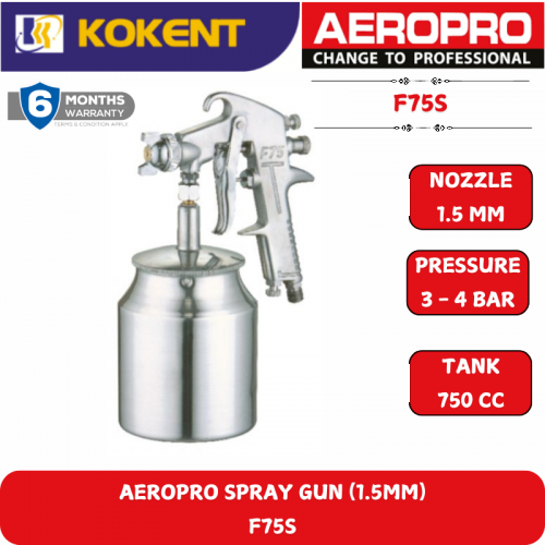 AEROPRO SPRAY GUN F75S (SUCTION)