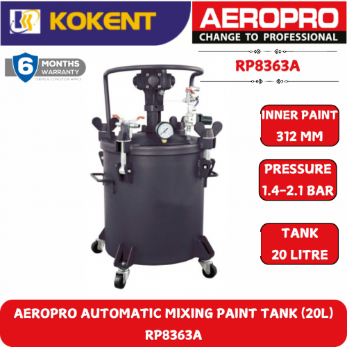 AEROPRO AUTOMATIC MIXING PAINT TANK (20L) RP8363A