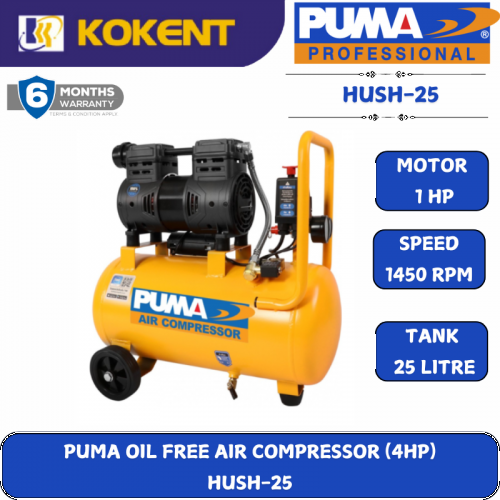 PUMA OIL-LESS AIR COMPRESSOR HUSH-25