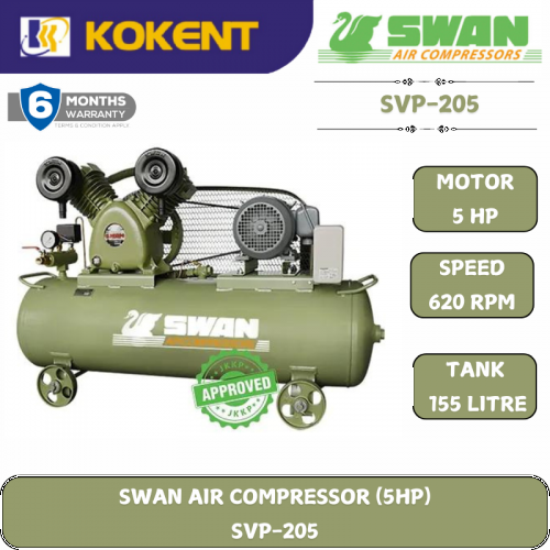 SWAN OIL LUBRICATION RECIPROCATING AIR COMPRESSOR SVP-205