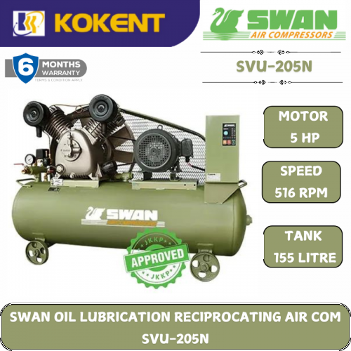 SWAN OIL LUBRICATION RECIPROCATING AIR COMPRESSOR SVU-205N