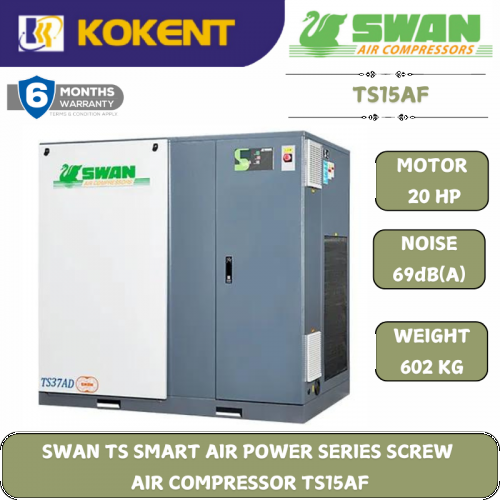 SWAN AIR POWER SERIES SCREW AIR COMPRESSOR TS15AF