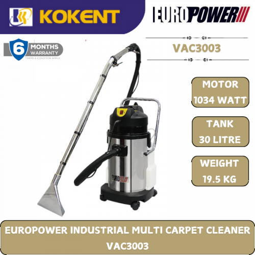 EUROPOWER INDUSTRIAL MULTI CARPET CLEANER  VAC3003