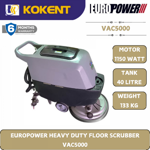 EUROPOWER HEAVY DUTY FLOOR SCRUBBER  VAC5000