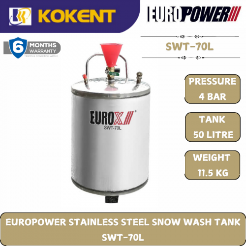 EUROPOWER STAINLESS STEEL SNOW WASH TANK  SWT-70L