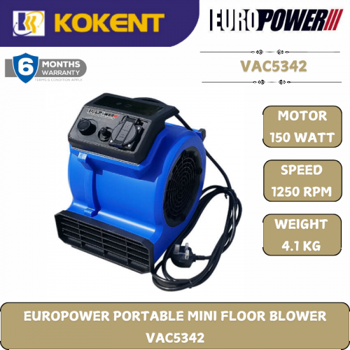 EUROPOWER PORTABLE MINI FLOOR BLOWER  VAC5342