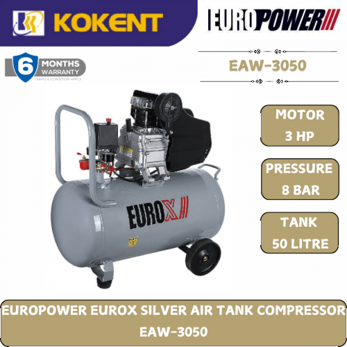 EUROPOWER EUROX SILVER AIR TANK COMPRESSOR  EAW-3050