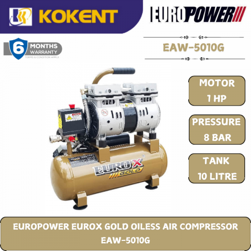 EUROPOWER EUROX GOLD OILESS AIR COMPRESSOR  EAW-5010G