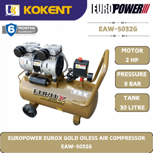 EUROPOWER EUROX GOLD OILESS AIR COMPRESSOR  EAW-5032G