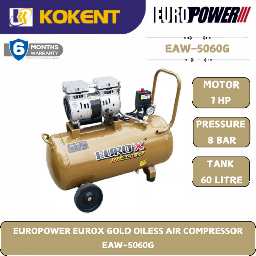 EUROPOWER EUROX GOLD OILESS AIR COMPRESSOR  EAW-5060G