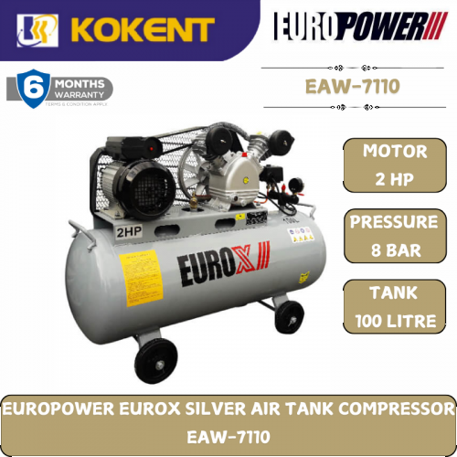 EUROPOWER EUROX SILVER AIR TANK COMPRESSOR  EAW-7110