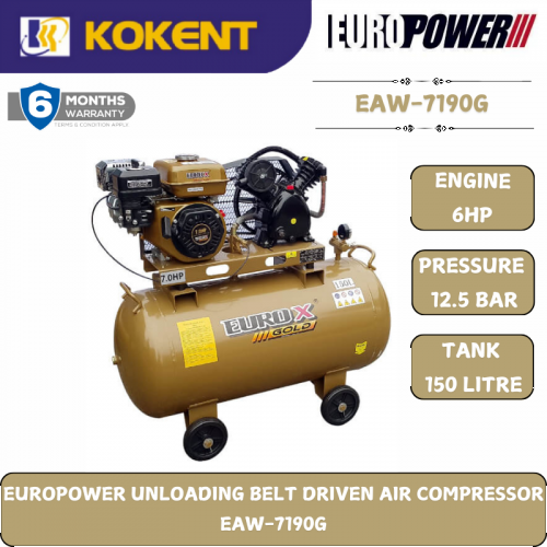 EUROPOWER UNLOADING BELT DRIVEN AIR COMPRESSOR  EAW-7190G