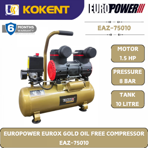 EUROPOWER EUROX GOLD OIL FREE COMPRESSOR  EAZ-75010