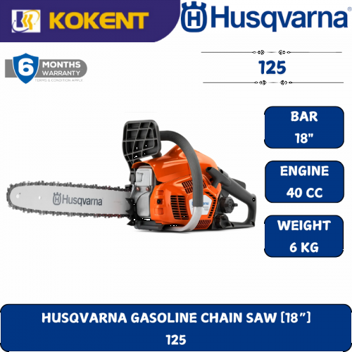 HUSQVARNA GASOLINE CHAIN SAW [18“]  125