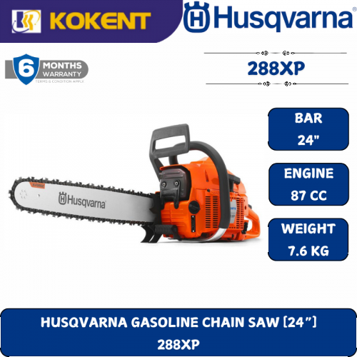 HUSQVARNA GASOLINE CHAIN SAW [24“]  288XP