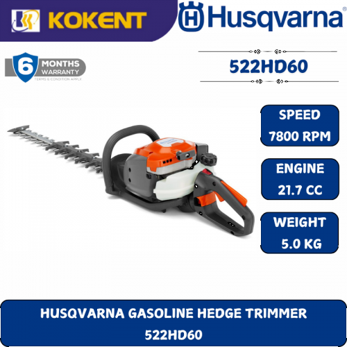 HUSQVARNA GASOLINE HEDGE TRIMMER  522HD60