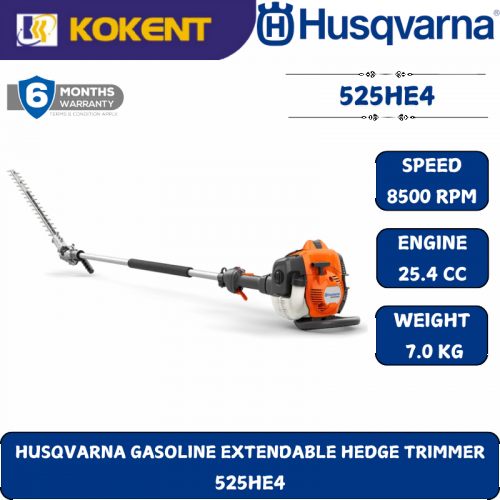 HUSQVARNA GASOLINE EXTENDABLE HEDGE TRIMMER  525HE4