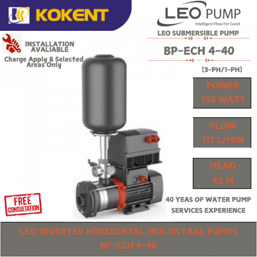 LEO INVERTER HORIZONTAL MULTISTAGE PUMPS BP-ECH 4-40