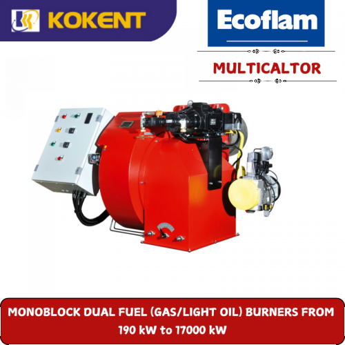 MONOBLOCK DUAL FUEL (GAS/LIGHT OIL) BURNERS FROM   190 kW to 17000 kW