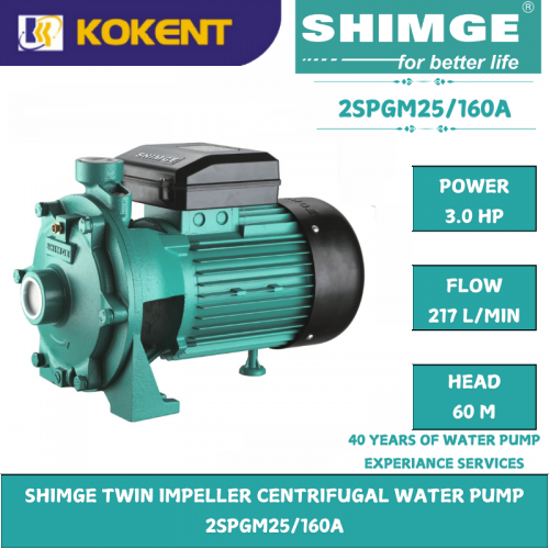 SHIMGE TWIN IMPELLER CENTRIFUGAL WATER PUMP  2SPGM25/160A